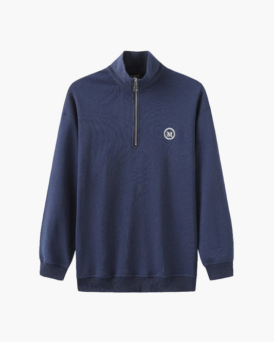 Sudadera de Algodón con Cierre de Cremallera