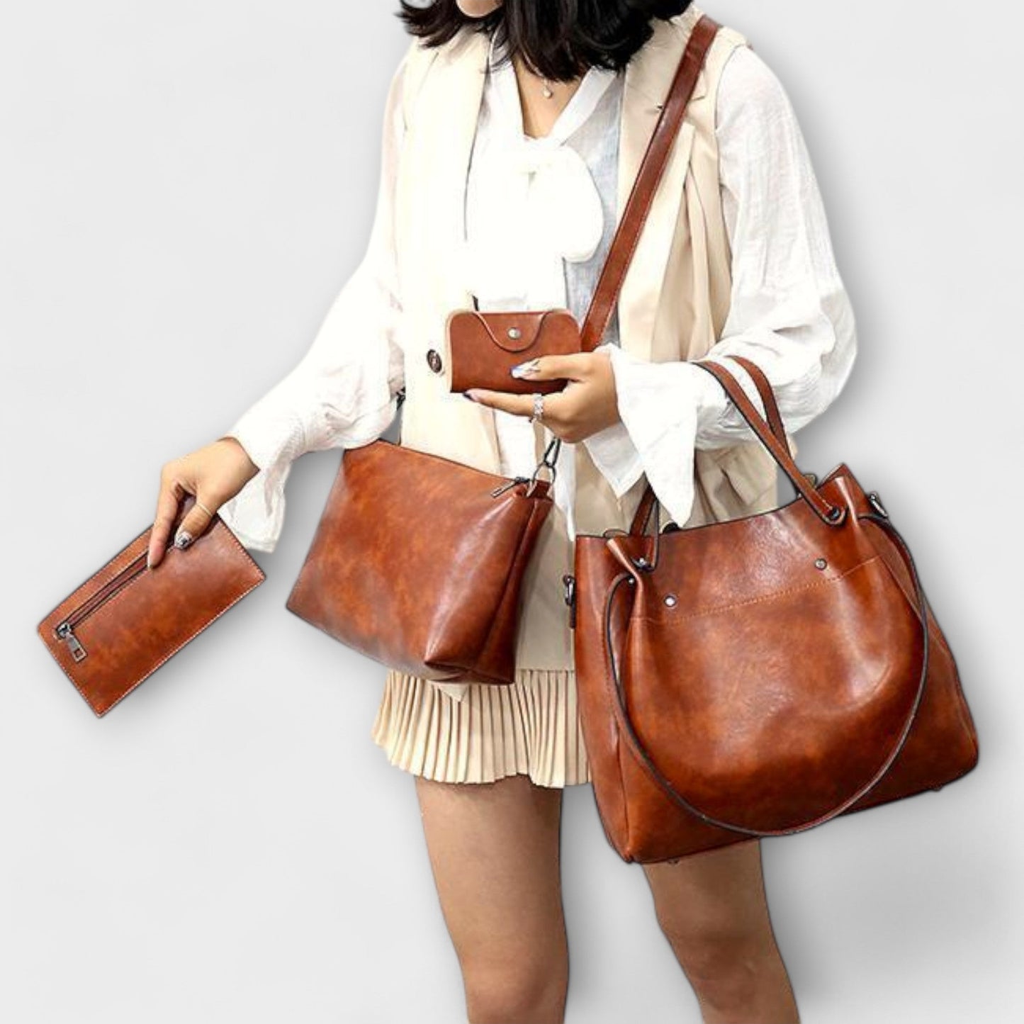 Juego de Bolsos Vintage de 4 Piezas