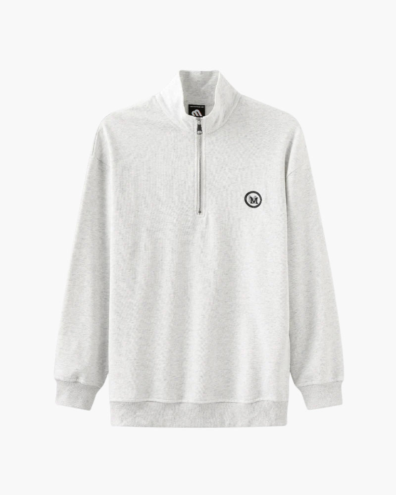 Sudadera de Algodón con Cierre de Cremallera