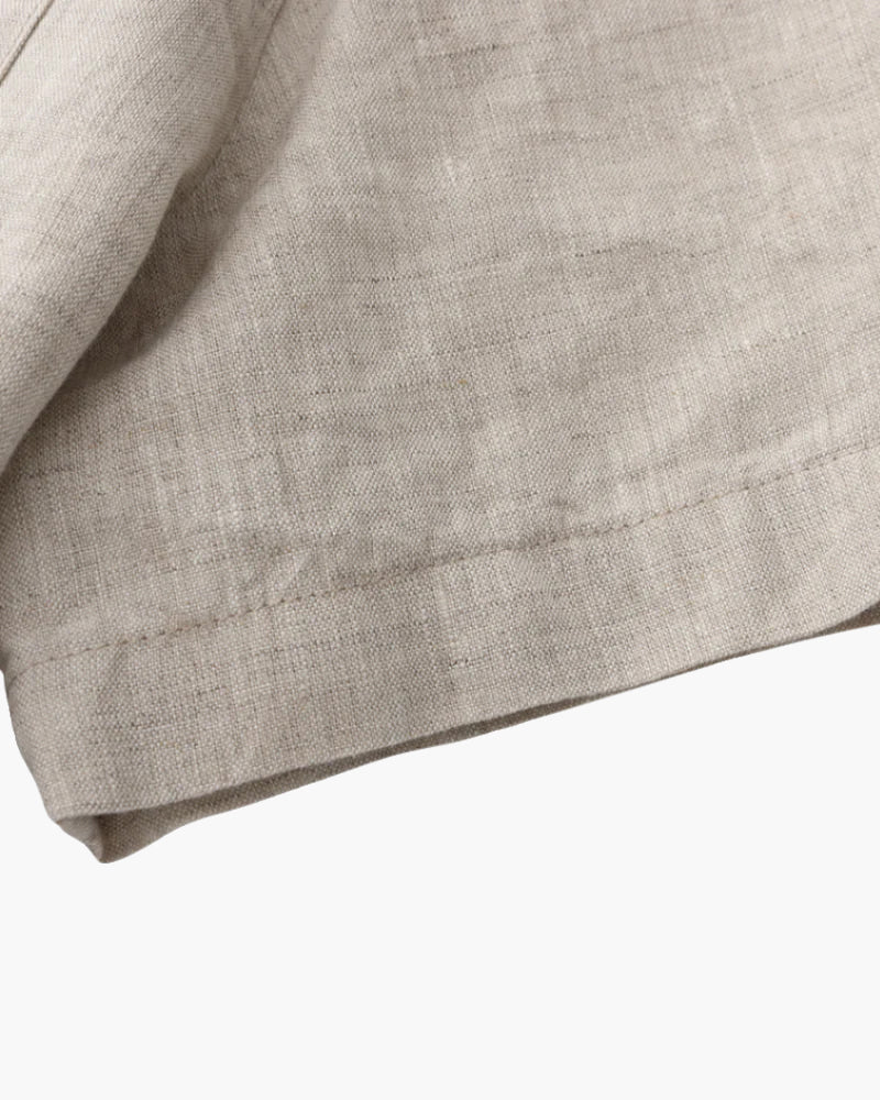 Camisa de Lino de Manga Corta