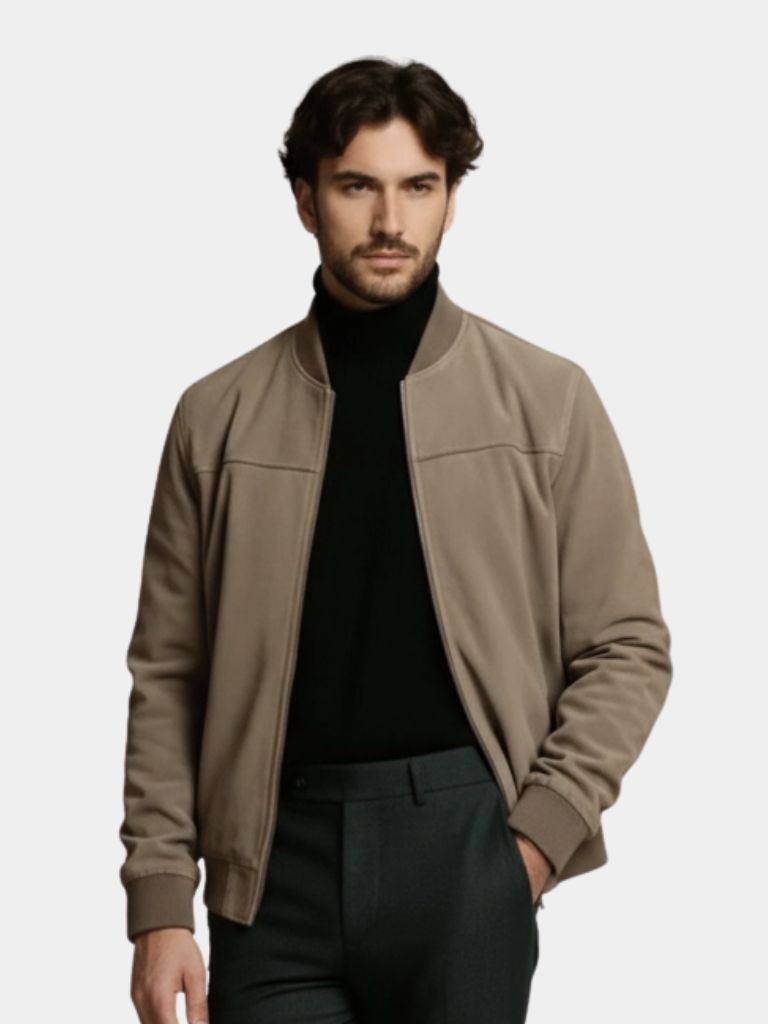 Darián™ | Chaqueta Bomber de Ante Premium