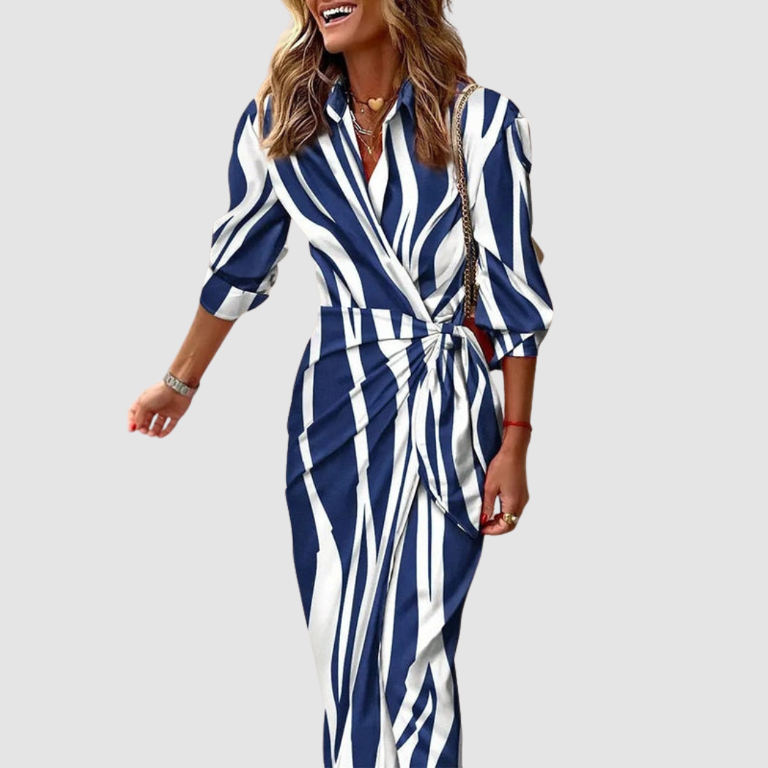Vestido Elegante a Rayas Cecilia