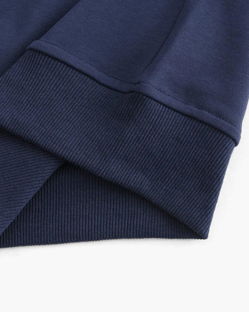 Sudadera de Algodón con Cierre de Cremallera