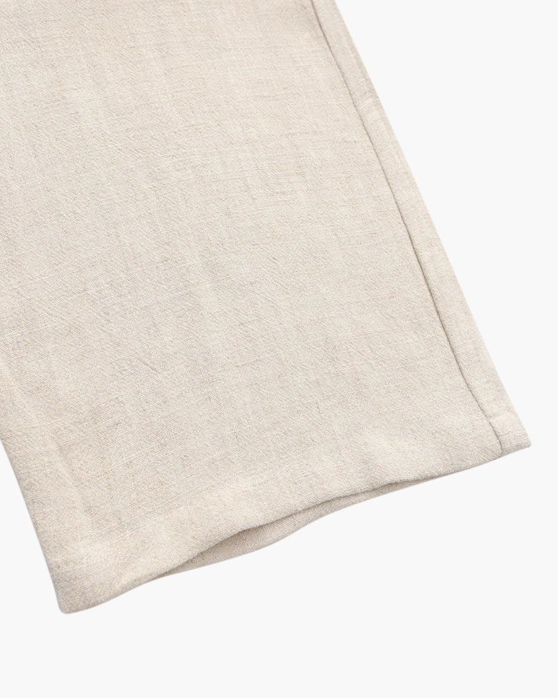 Pantalones de lino con cinturón ajustable