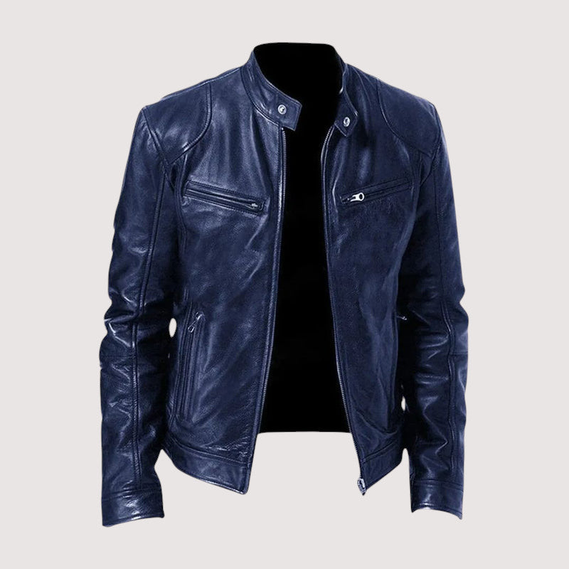 Chaqueta de cuero elegante y versátil.