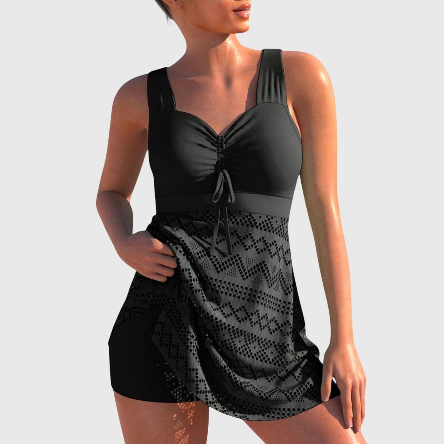 Traje de Baño de Dos Piezas con Falda