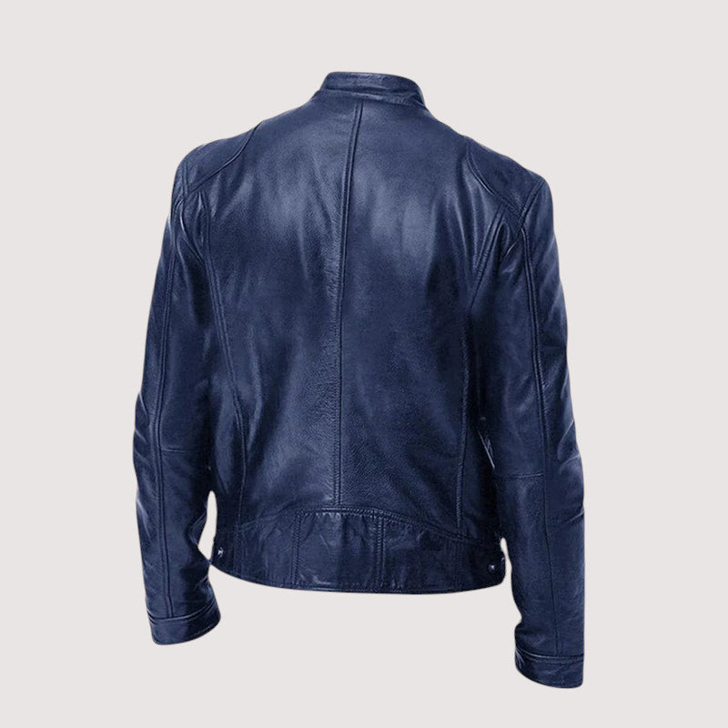 Chaqueta de cuero elegante y versátil.