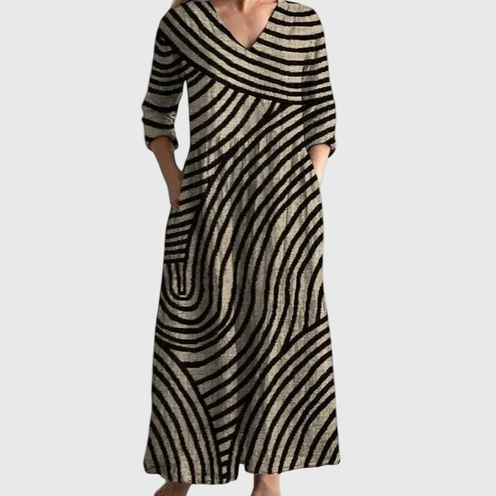 Elegante vestido midi fluido