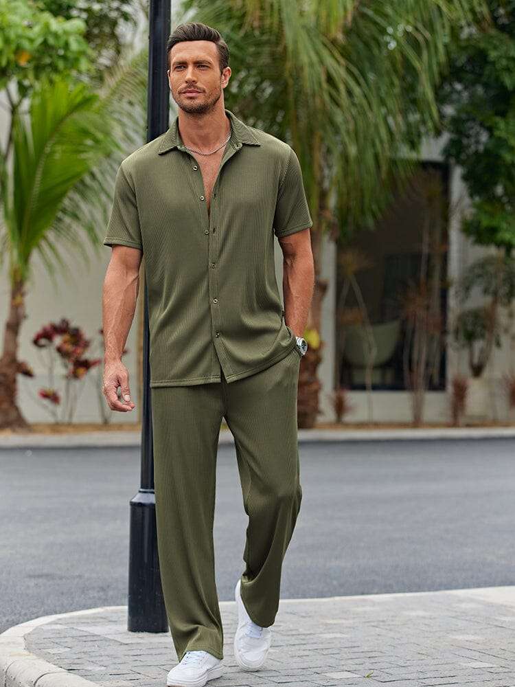 Conjunto de Camisa de Corte Suelto