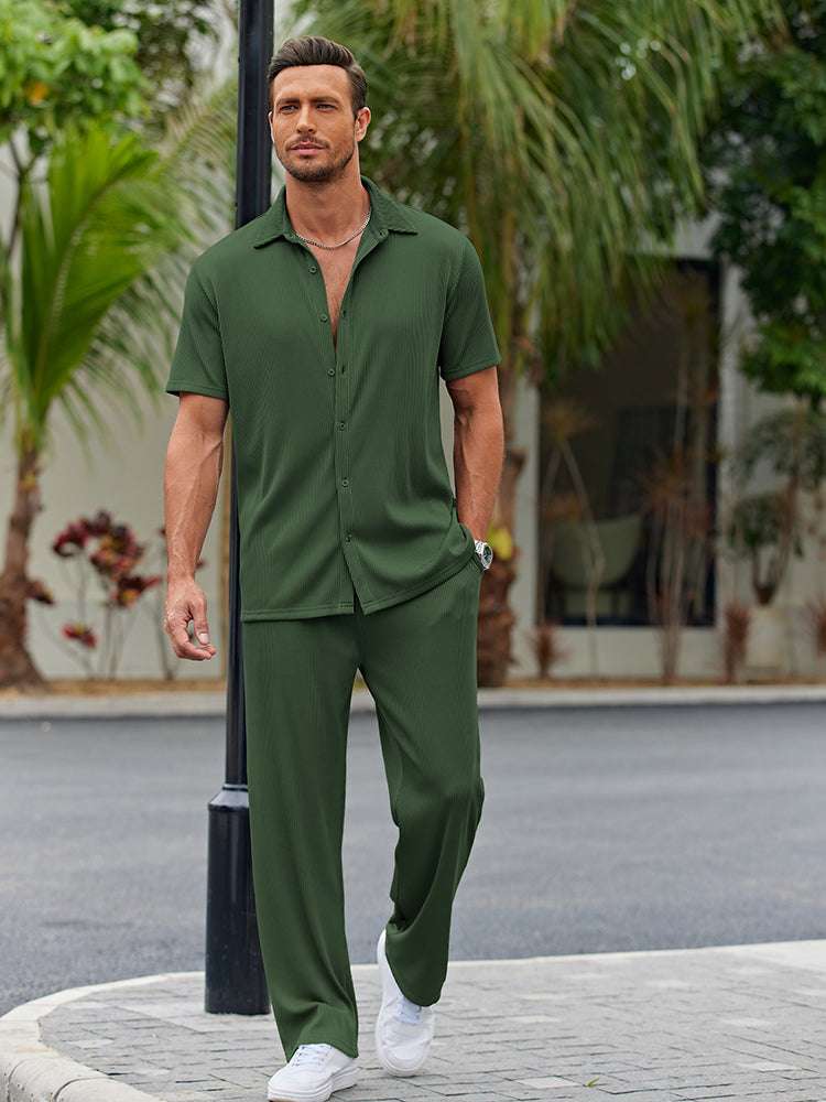 Conjunto de Camisa de Corte Suelto