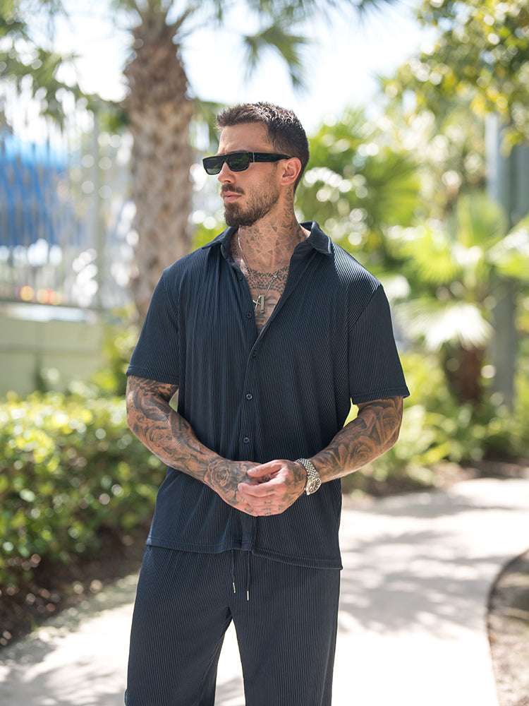 Conjunto de Camisa de Corte Suelto