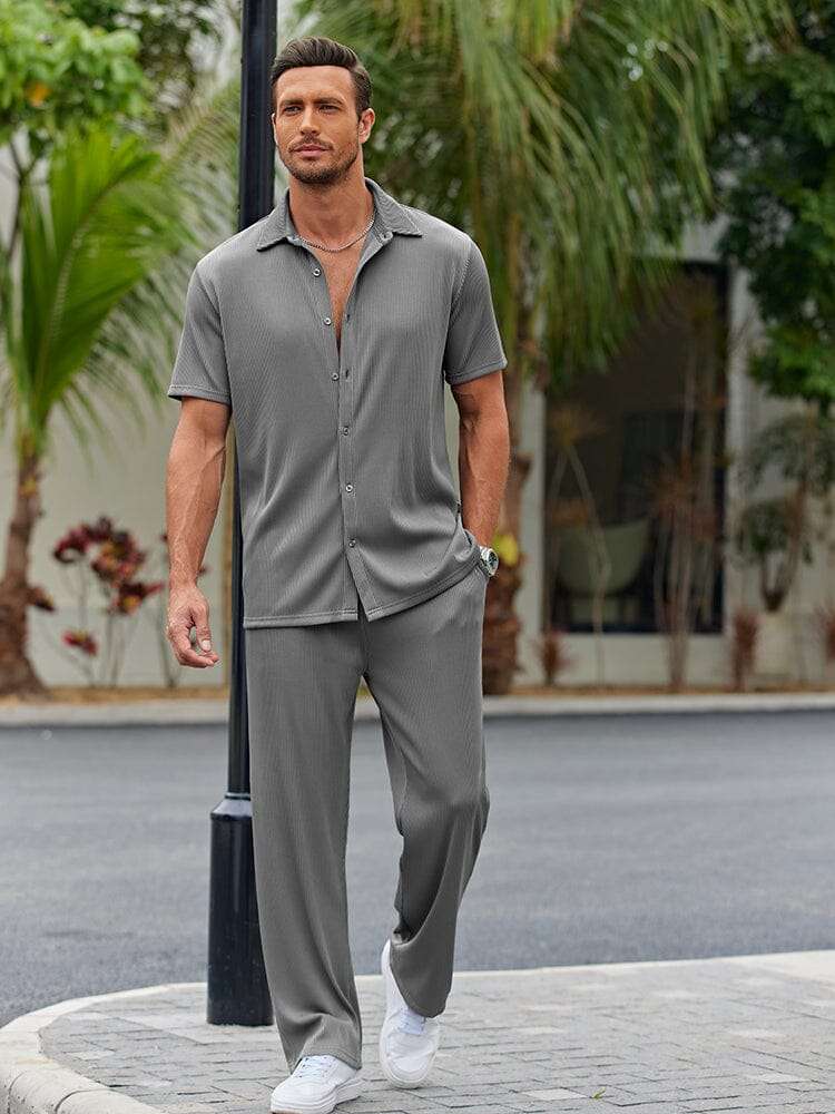 Conjunto de Camisa de Corte Suelto