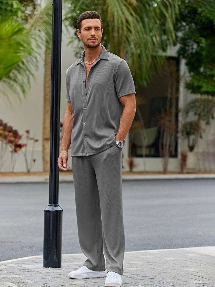 Conjunto de Camisa de Corte Suelto