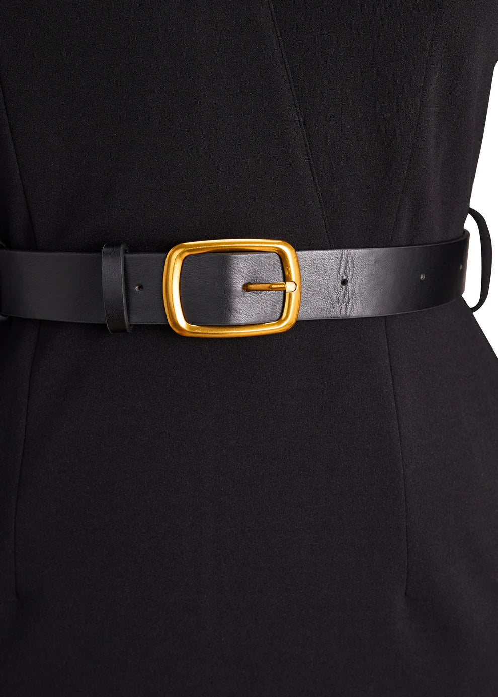Noemí | Vestido negro refinado con cinturón