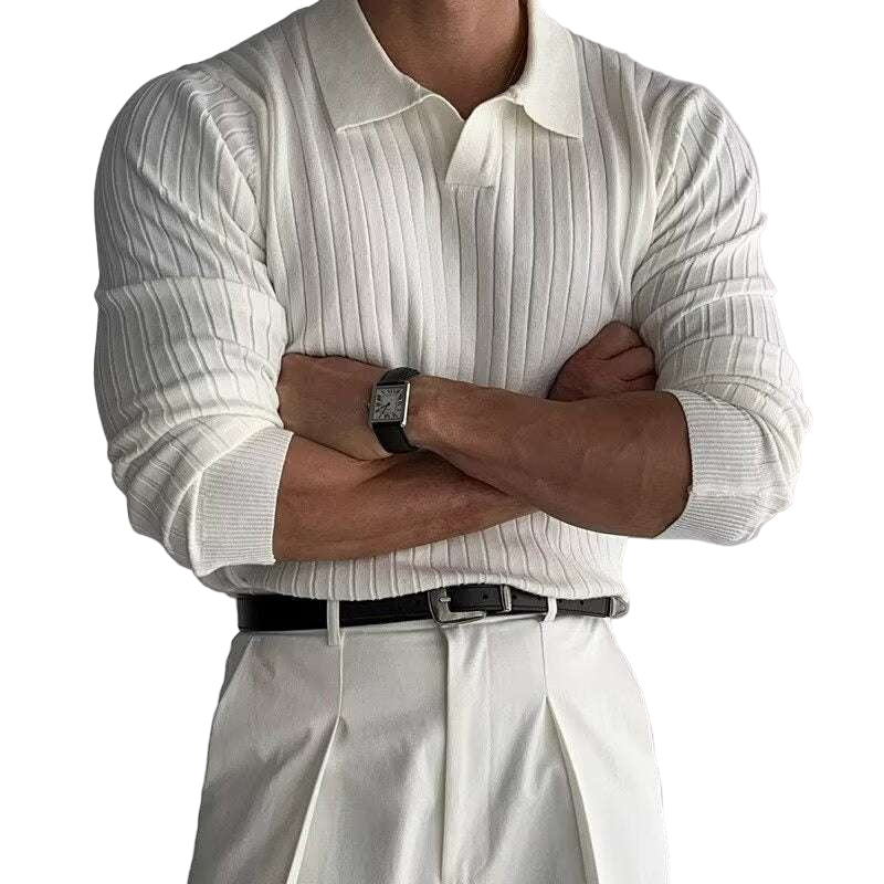 Polo de Manga Larga con Cuello en V