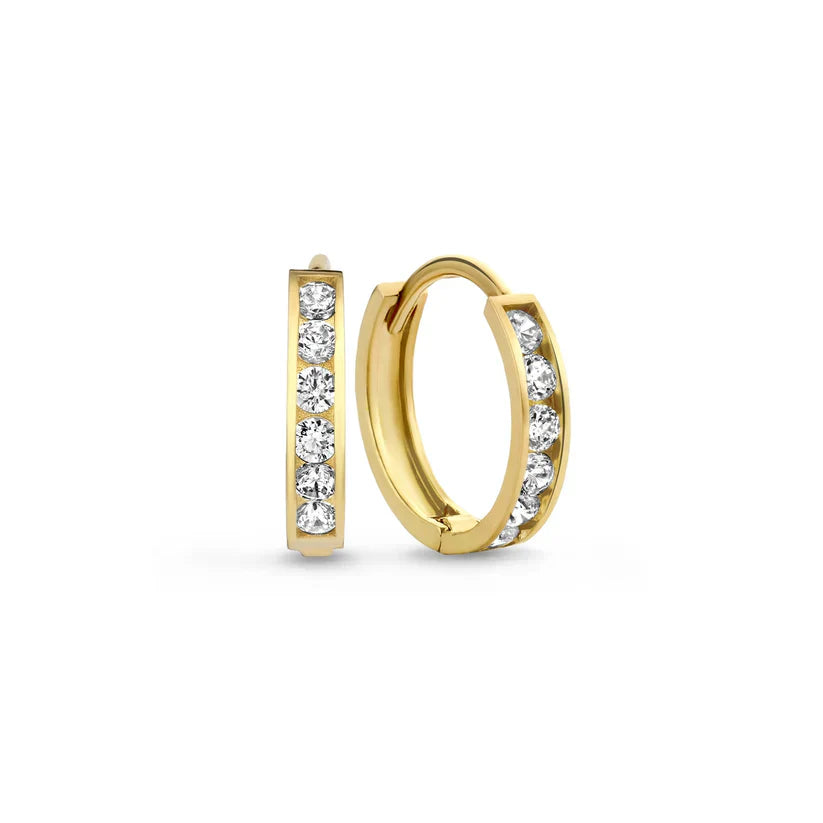 Conjunto de Pendientes de Oro de 14k