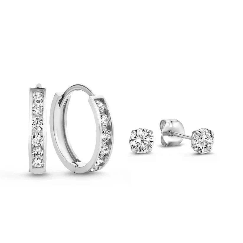 Conjunto de Pendientes de Oro de 14k