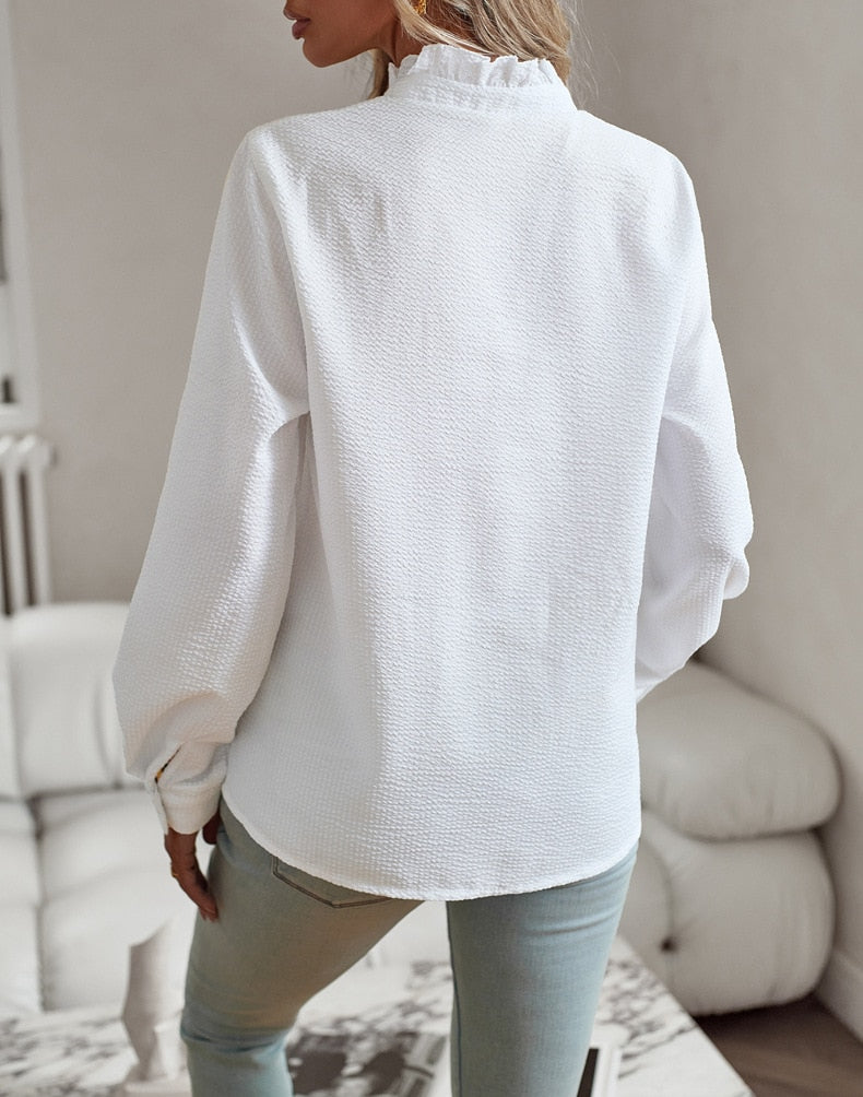 Puerto deportivo | Blusa elegante de rayas