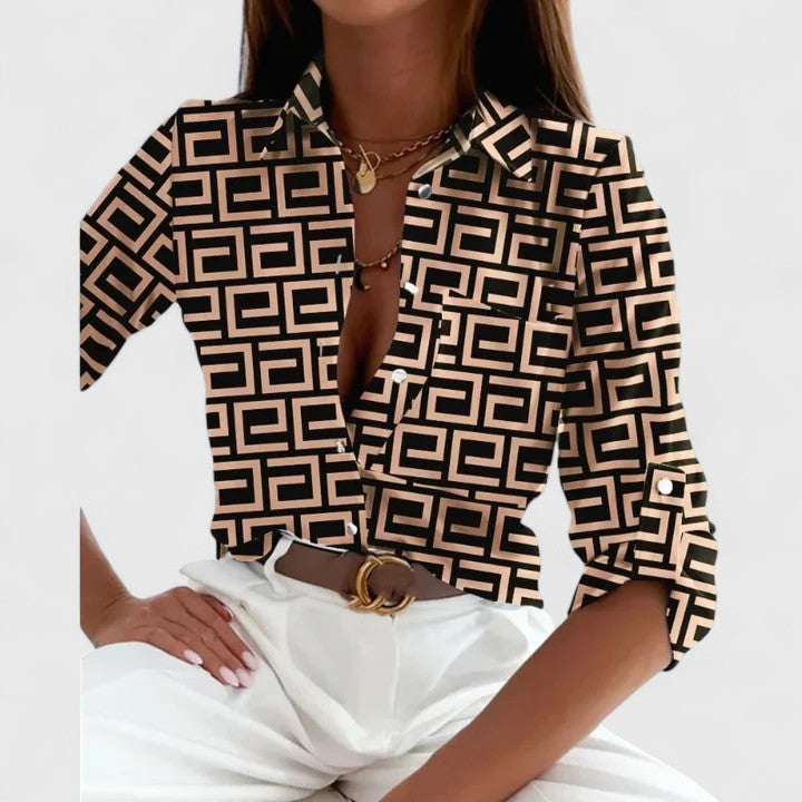 Blusa Elegante de Manga Larga
