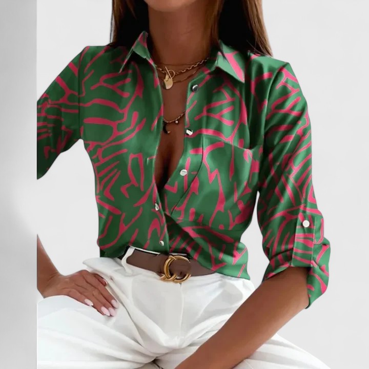Blusa Elegante de Manga Larga