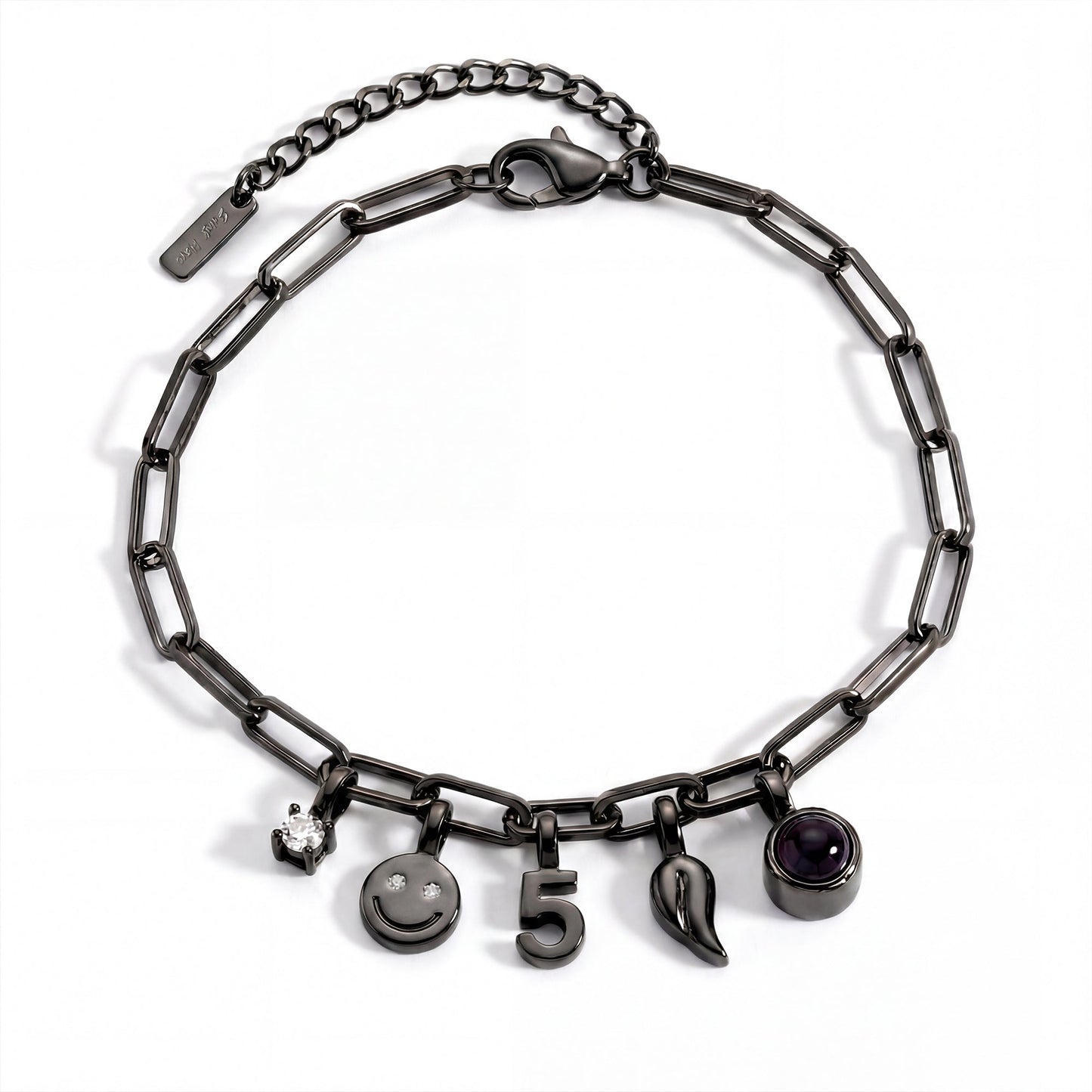 Pulsera Paperclip con Charms a tu Gusto