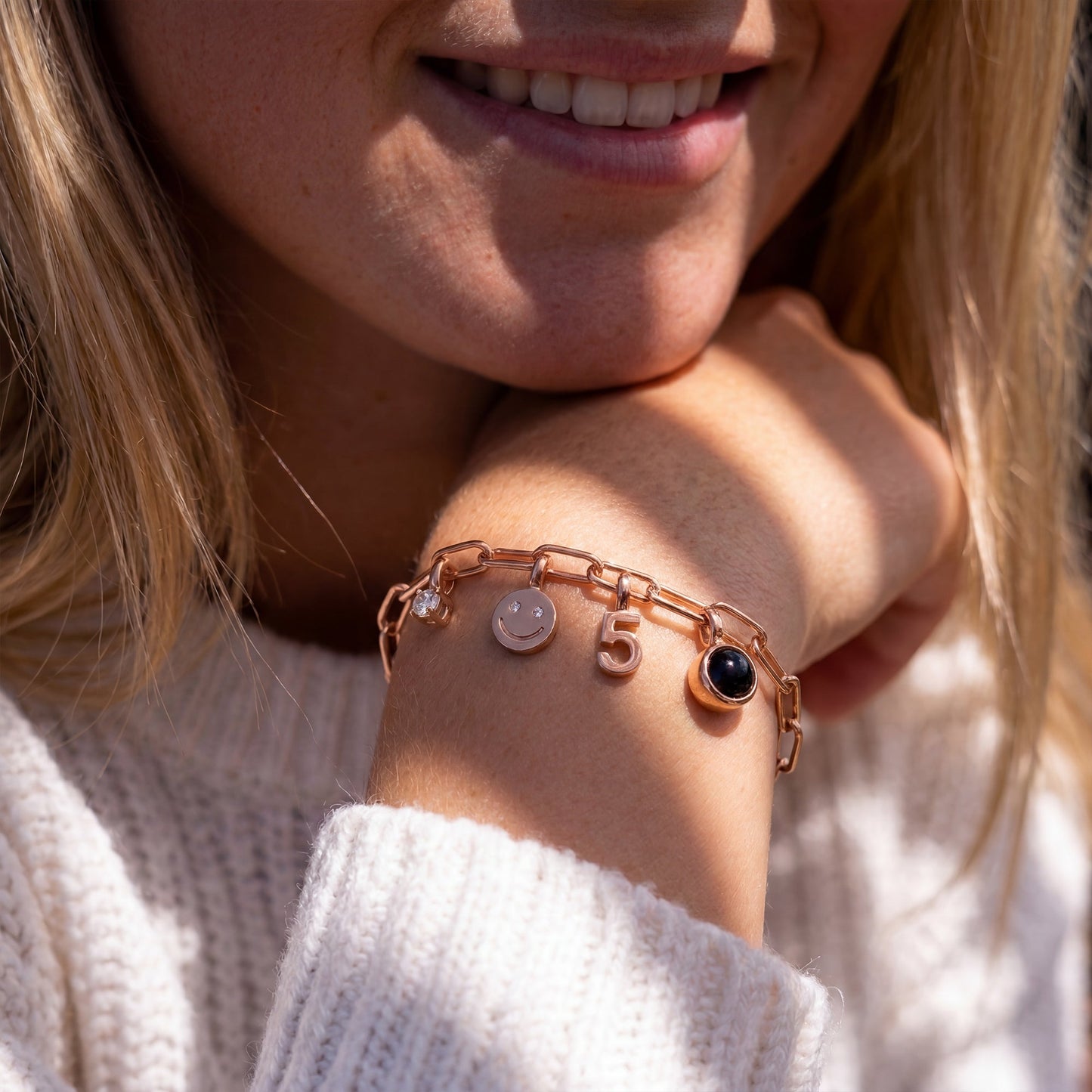 Pulsera Paperclip con Charms a tu Gusto