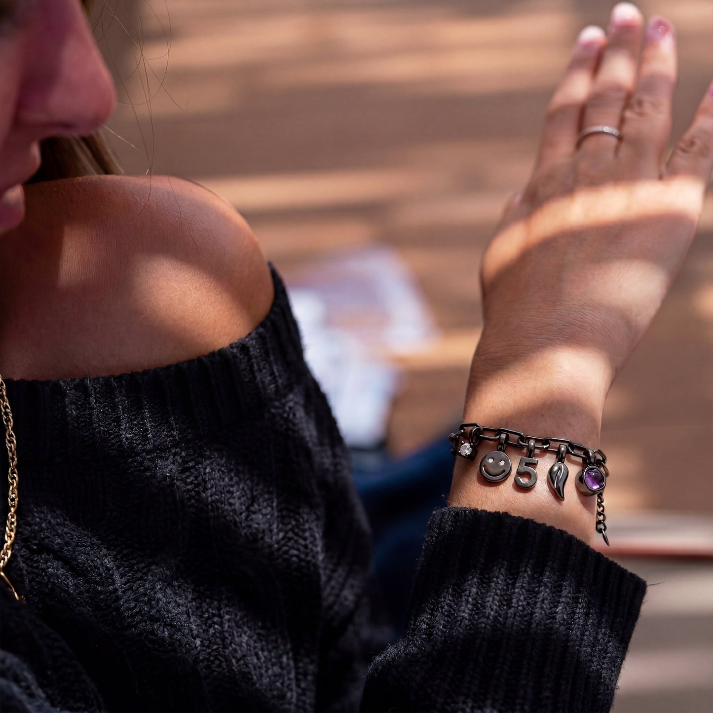 Pulsera Paperclip con Charms a tu Gusto
