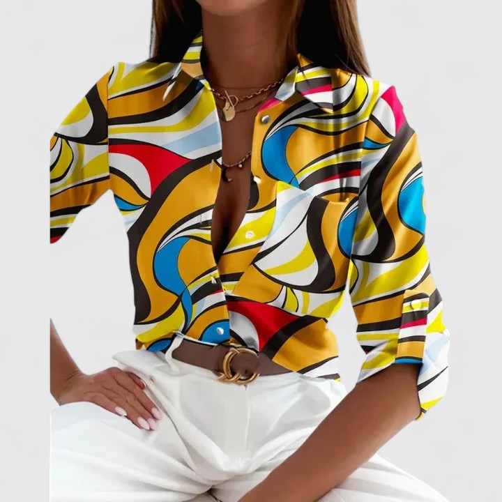 Blusa Elegante de Manga Larga