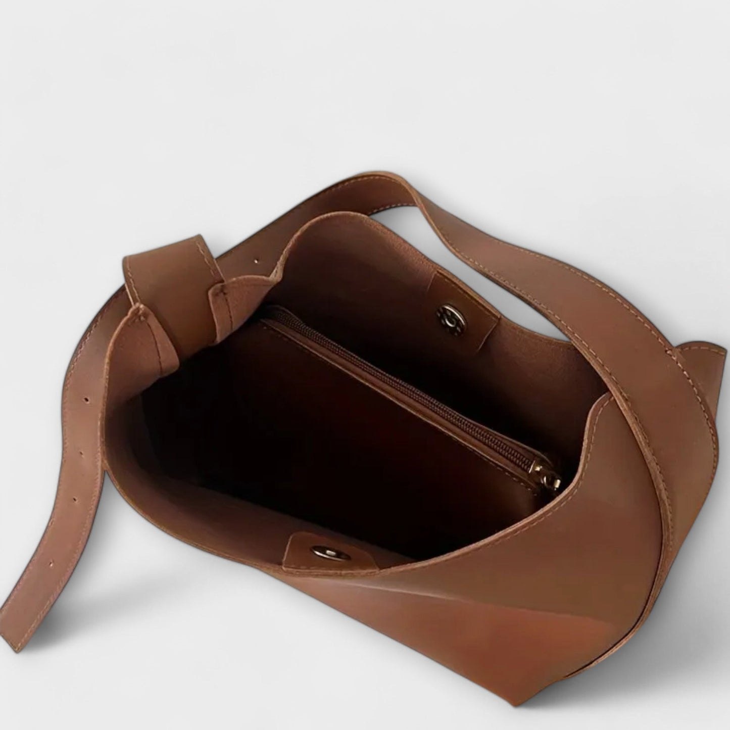 Elegante Bolso de Hombro de Cuero