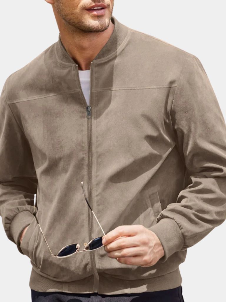 Darián™ | Chaqueta Bomber de Ante Premium