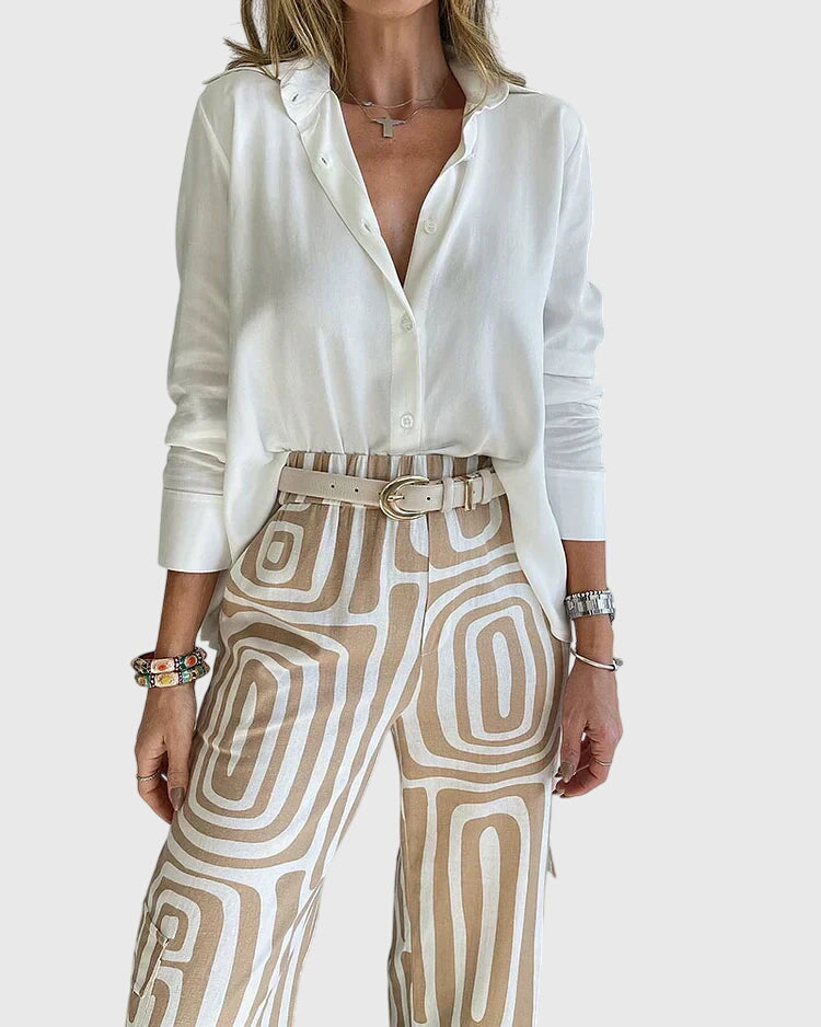 Pantalones Elegantes + Blusa y Cinturón Gratis