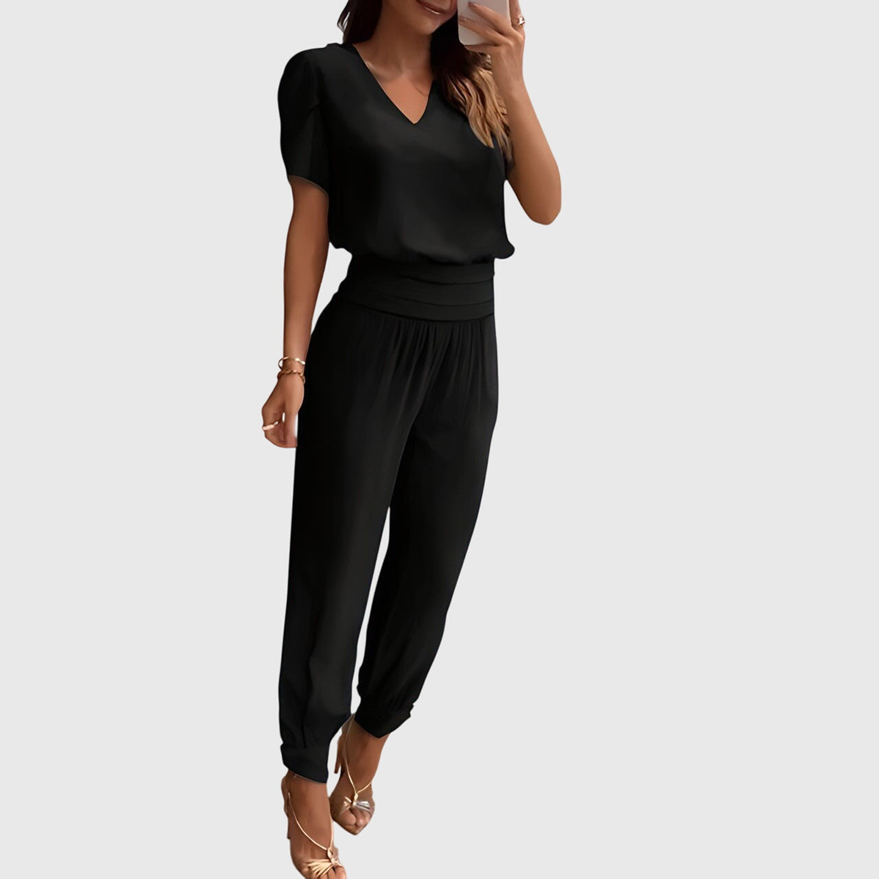 Conjunto de Blusa y Pantalones Elegante