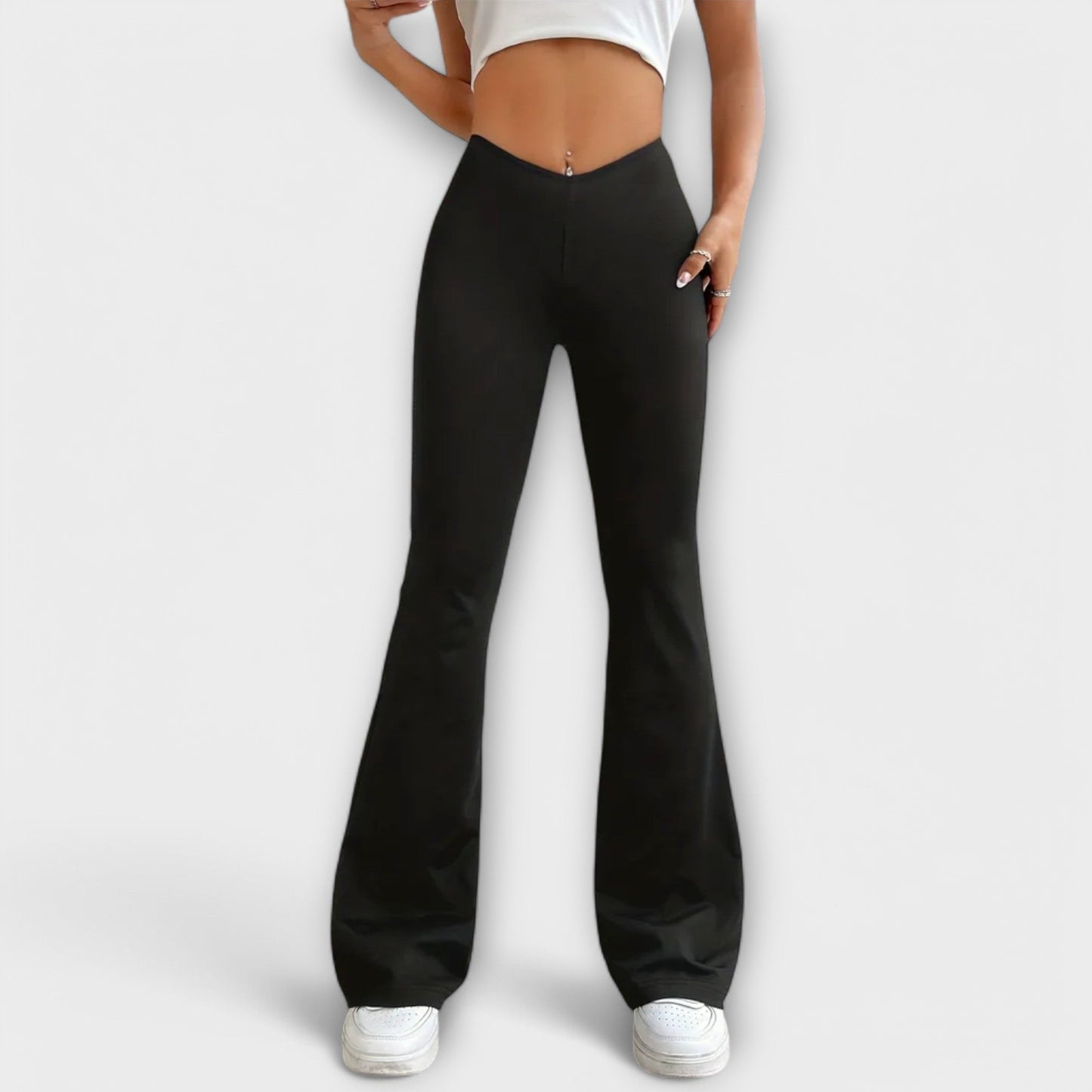 Pantalones Relaxed con Pierna Acampanada