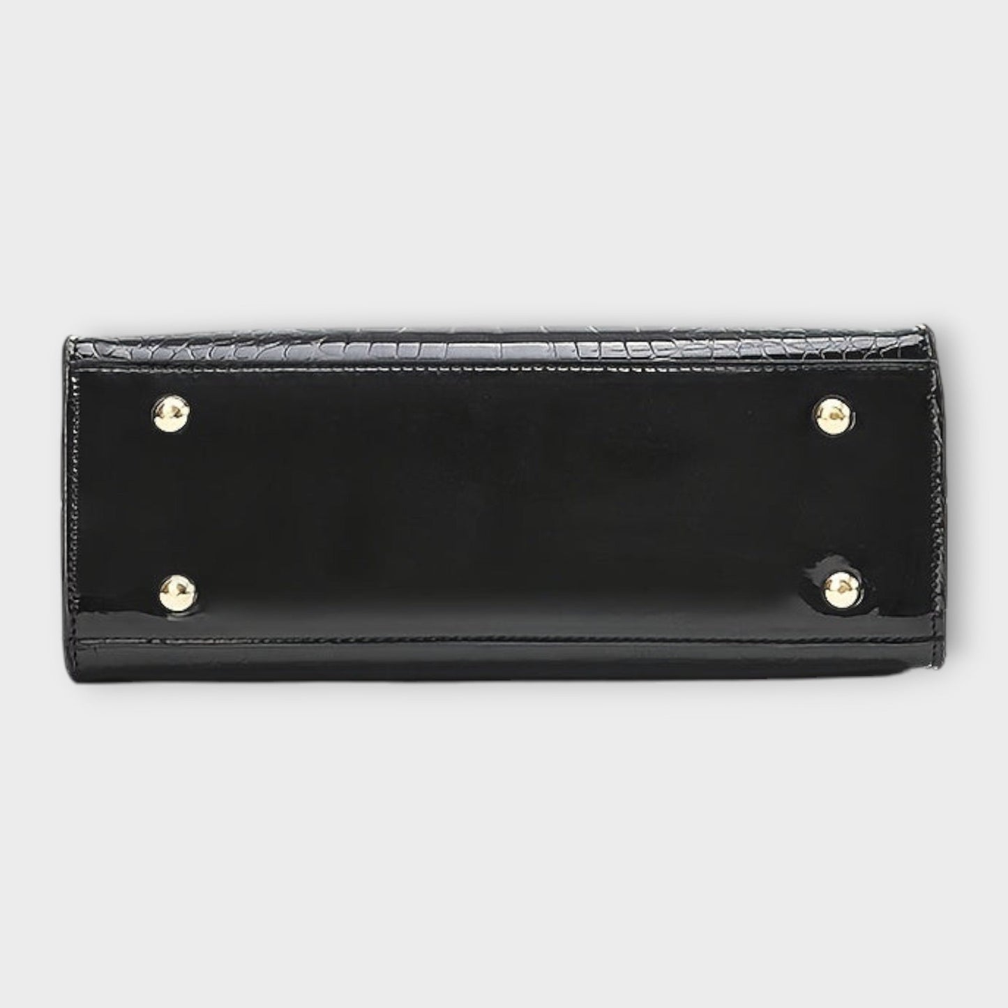 Bolso de Mano con Patrón de Cocodrilo Brillante
