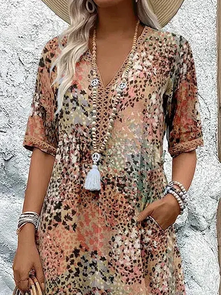 Elegante vestido midi floral