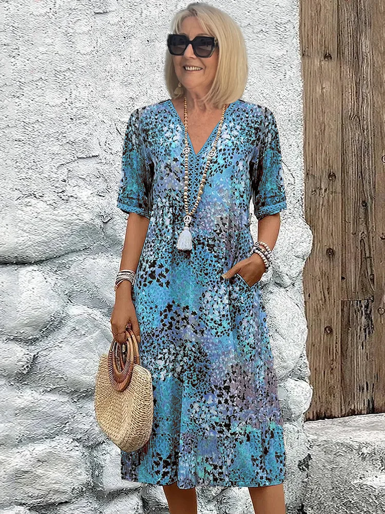 Elegante vestido midi floral