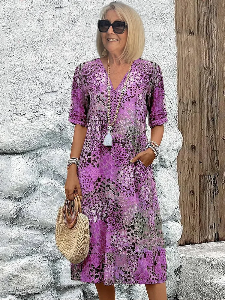 Elegante vestido midi floral