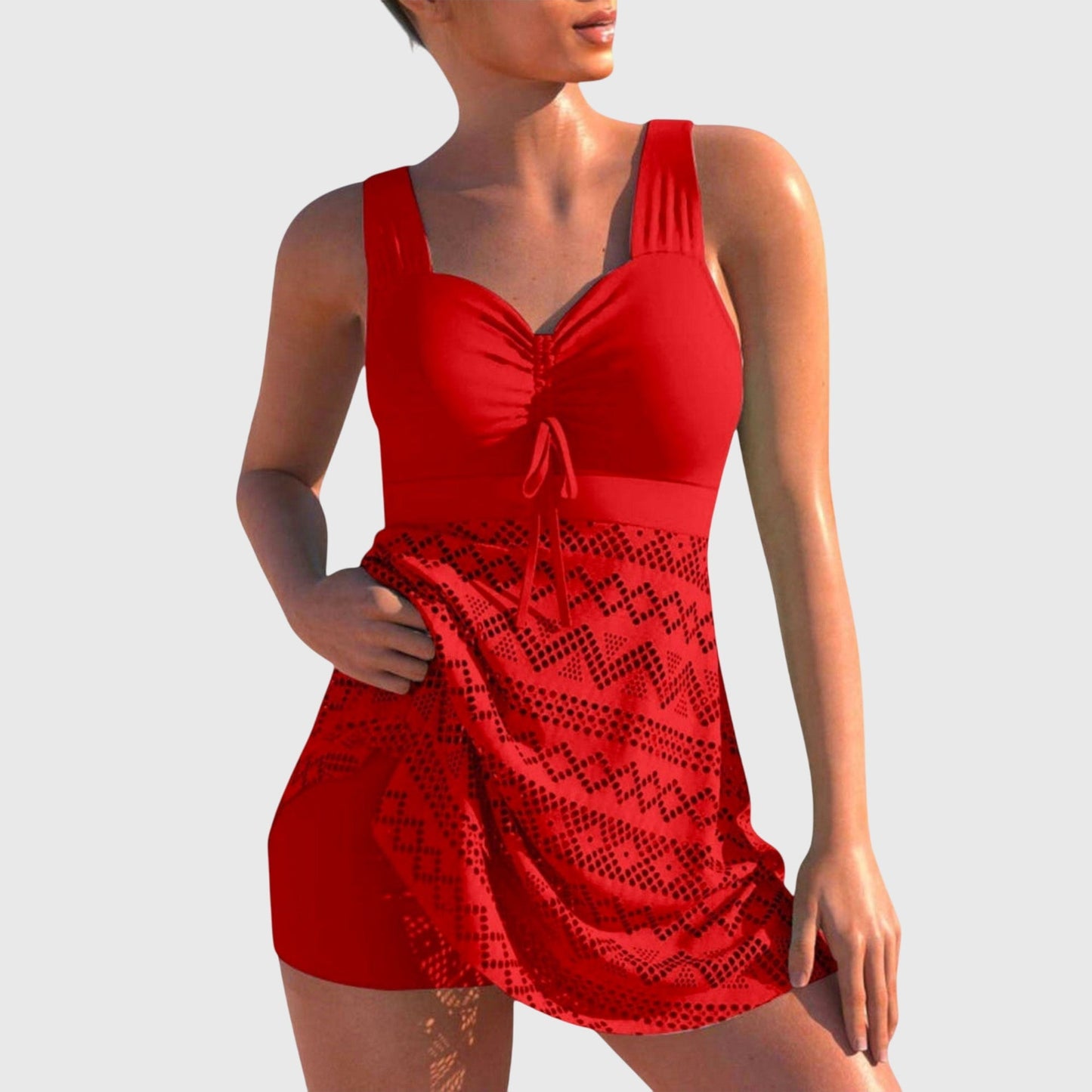 Traje de Baño de Dos Piezas con Falda