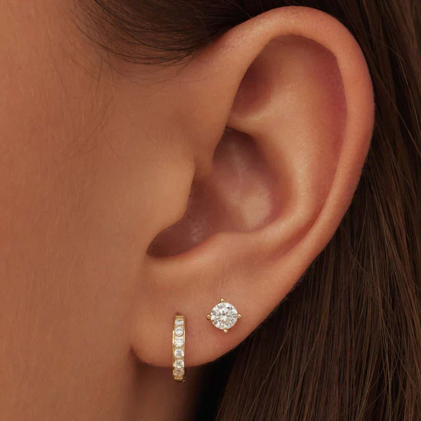 Conjunto de Pendientes de Oro de 14k