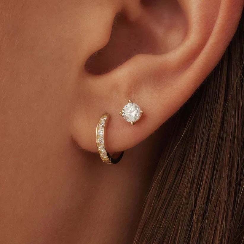 Conjunto de Pendientes de Oro de 14k