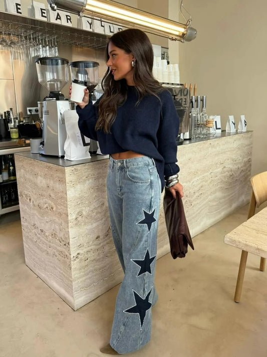 Jeans Casual rectos de estrellas