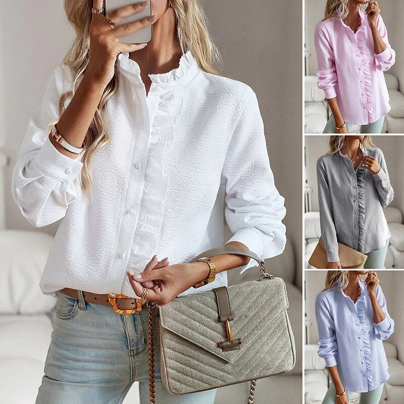 Puerto deportivo | Blusa elegante de rayas