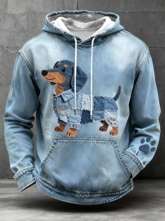Sudadera con capucha para hombre Patchwork Arte Motivo Jamnik